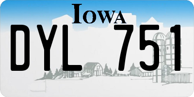 IA license plate DYL751