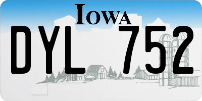 IA license plate DYL752