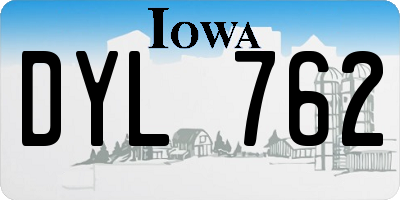 IA license plate DYL762