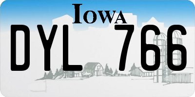 IA license plate DYL766