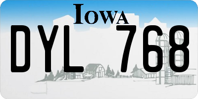 IA license plate DYL768