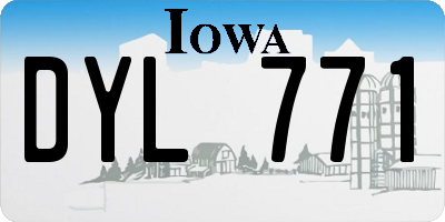 IA license plate DYL771