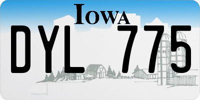 IA license plate DYL775