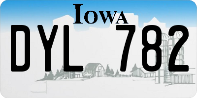 IA license plate DYL782