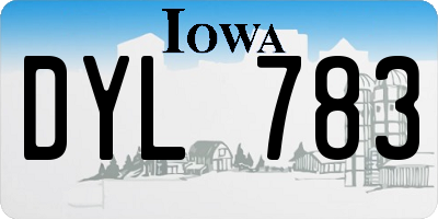 IA license plate DYL783