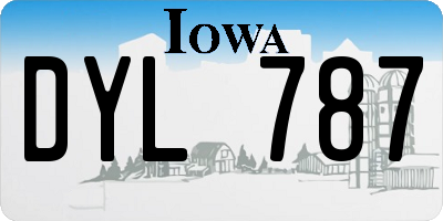 IA license plate DYL787