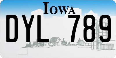 IA license plate DYL789