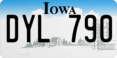 IA license plate DYL790