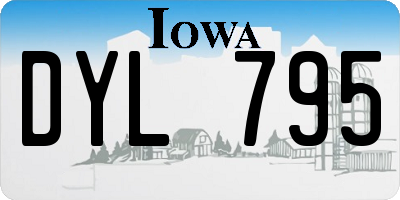 IA license plate DYL795