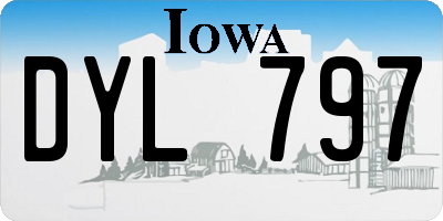 IA license plate DYL797