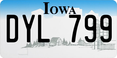 IA license plate DYL799