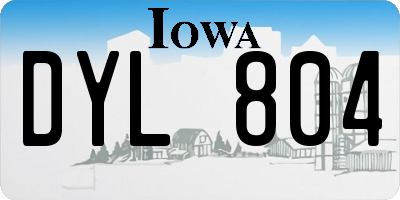 IA license plate DYL804