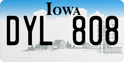 IA license plate DYL808