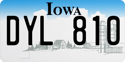 IA license plate DYL810