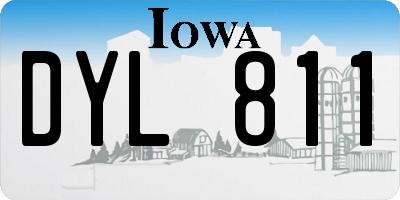IA license plate DYL811