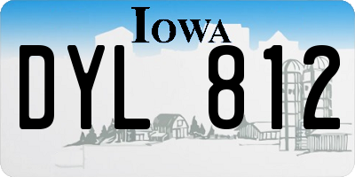 IA license plate DYL812