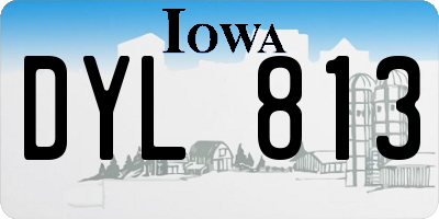 IA license plate DYL813