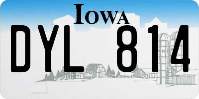 IA license plate DYL814