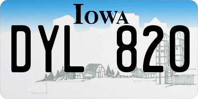 IA license plate DYL820