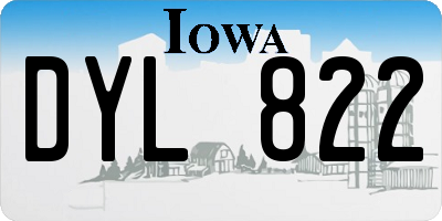 IA license plate DYL822