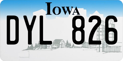 IA license plate DYL826