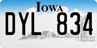 IA license plate DYL834