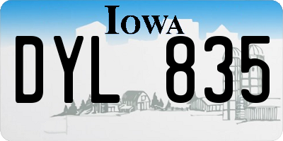 IA license plate DYL835