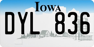 IA license plate DYL836