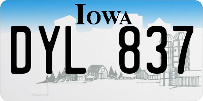 IA license plate DYL837