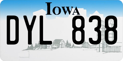 IA license plate DYL838