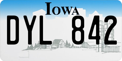 IA license plate DYL842