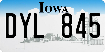 IA license plate DYL845