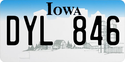 IA license plate DYL846