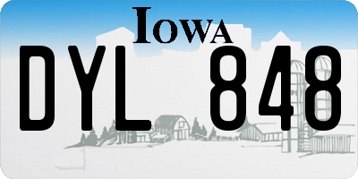 IA license plate DYL848