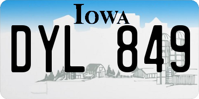 IA license plate DYL849