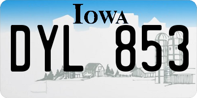 IA license plate DYL853