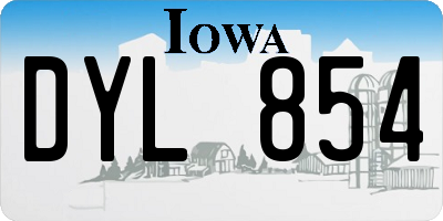 IA license plate DYL854