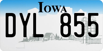 IA license plate DYL855