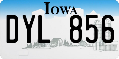 IA license plate DYL856