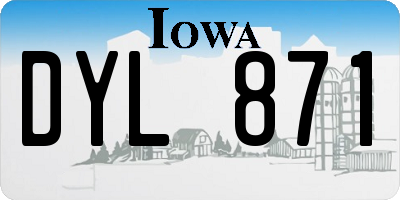 IA license plate DYL871