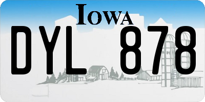 IA license plate DYL878