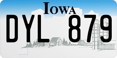 IA license plate DYL879