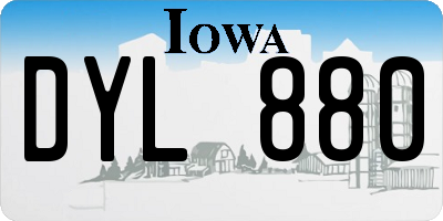 IA license plate DYL880
