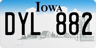 IA license plate DYL882