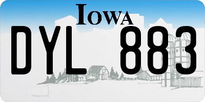 IA license plate DYL883