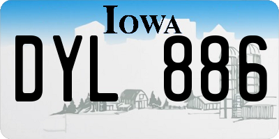 IA license plate DYL886