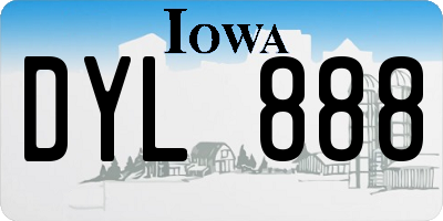 IA license plate DYL888