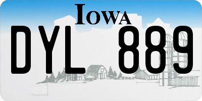 IA license plate DYL889