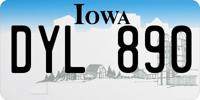 IA license plate DYL890