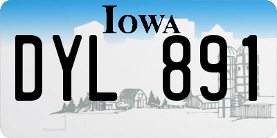 IA license plate DYL891